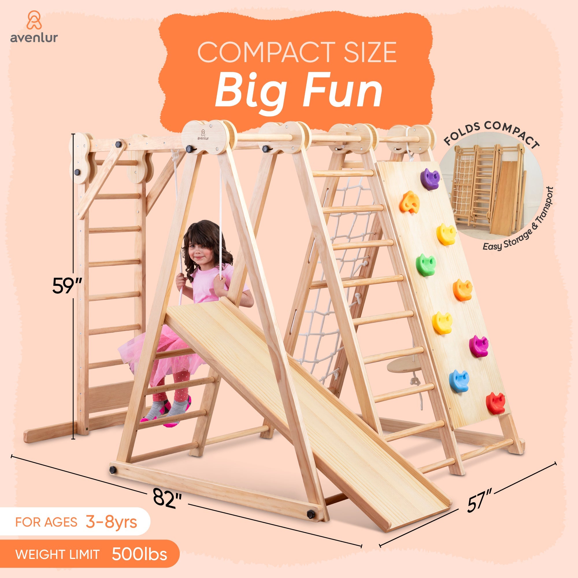 Chestnut | Foldable Jungle Gym